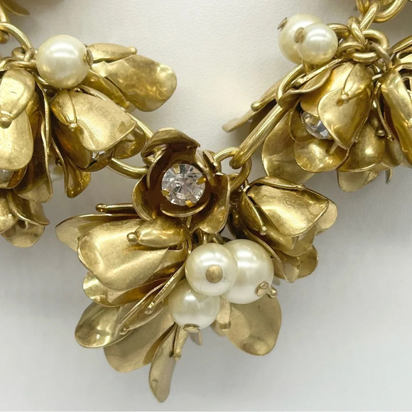 J. Crew Gold Pearl and Jeweled Dangles Necklace - Picture 3 of 4